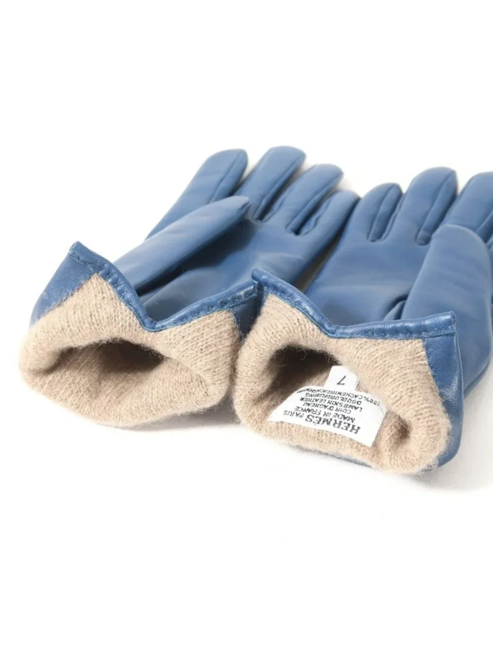 Hermes Gloves 7 Logo Lambskin All Cashmere
